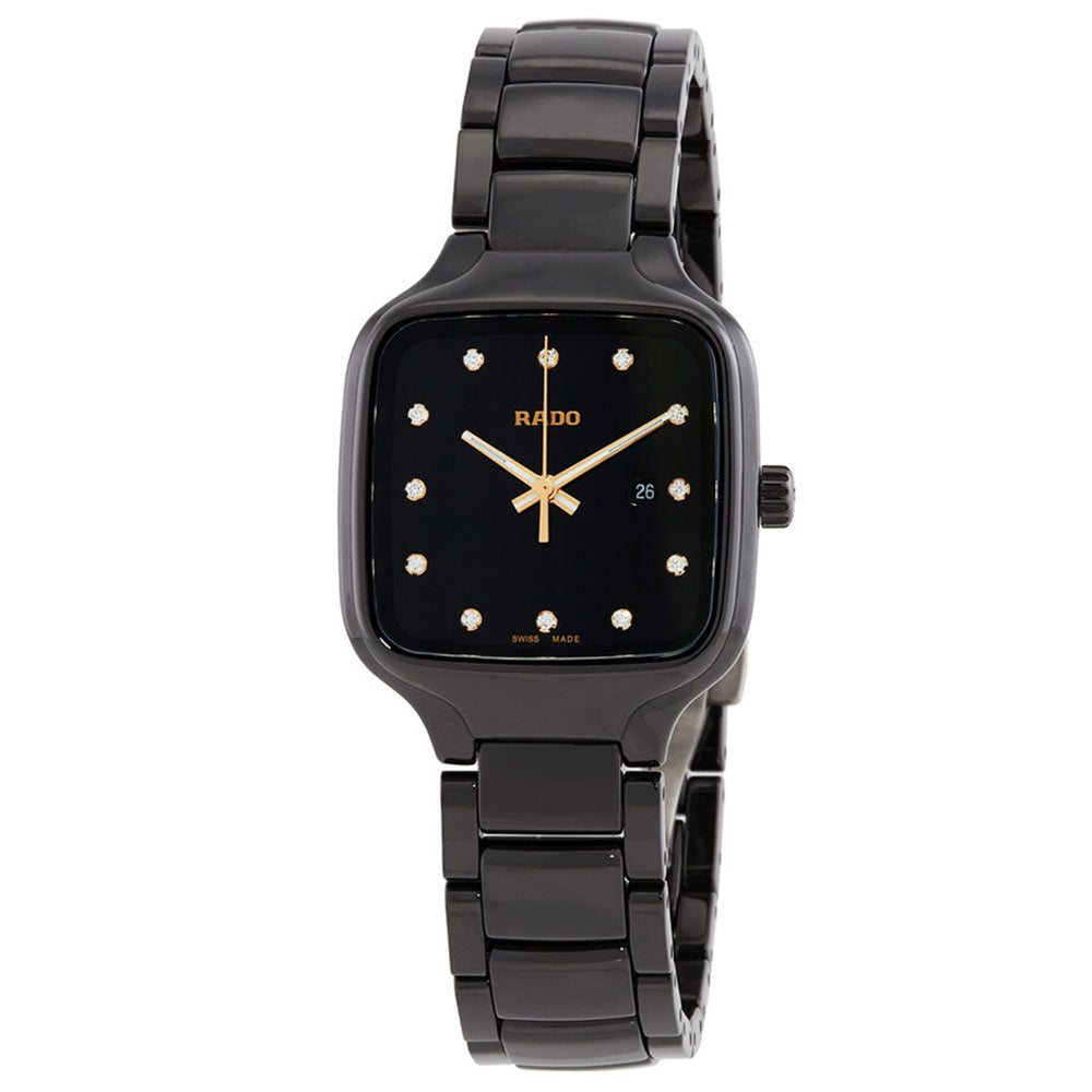 Rado Women's R27080702 True Square Ceramic Diamond Quartz