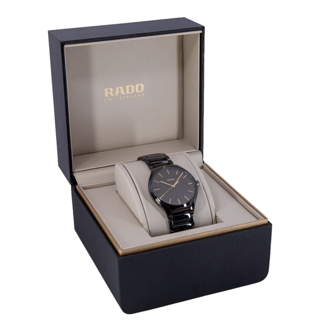 Rado Unisex R27238162 True Round Black Ceramic Quartz