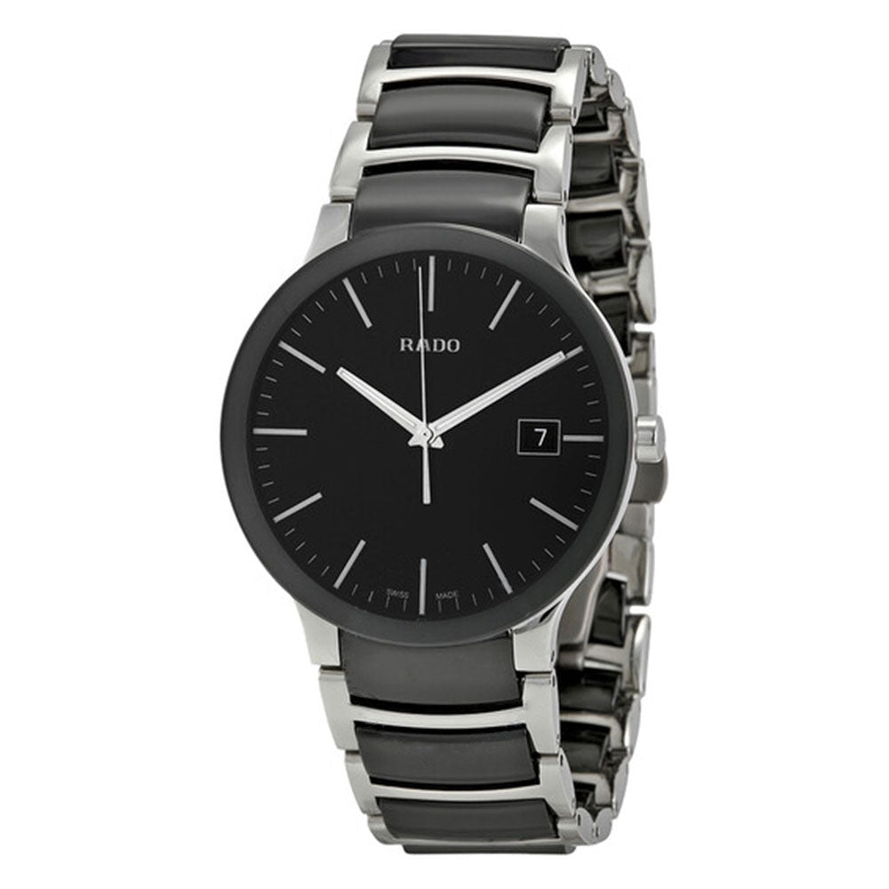 Rado Men's R30934162 Centrix Black Ceramic Quartz
