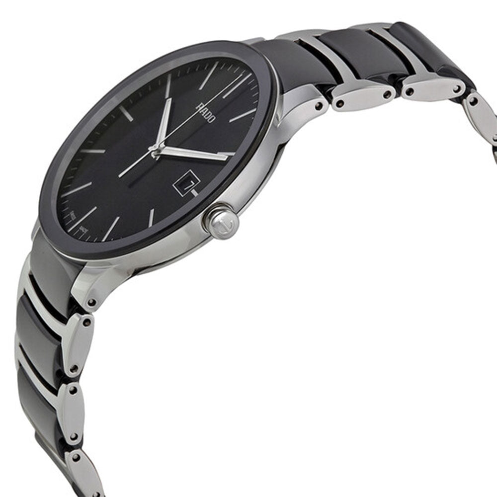 Rado Men's R30934162 Centrix Black Ceramic Quartz