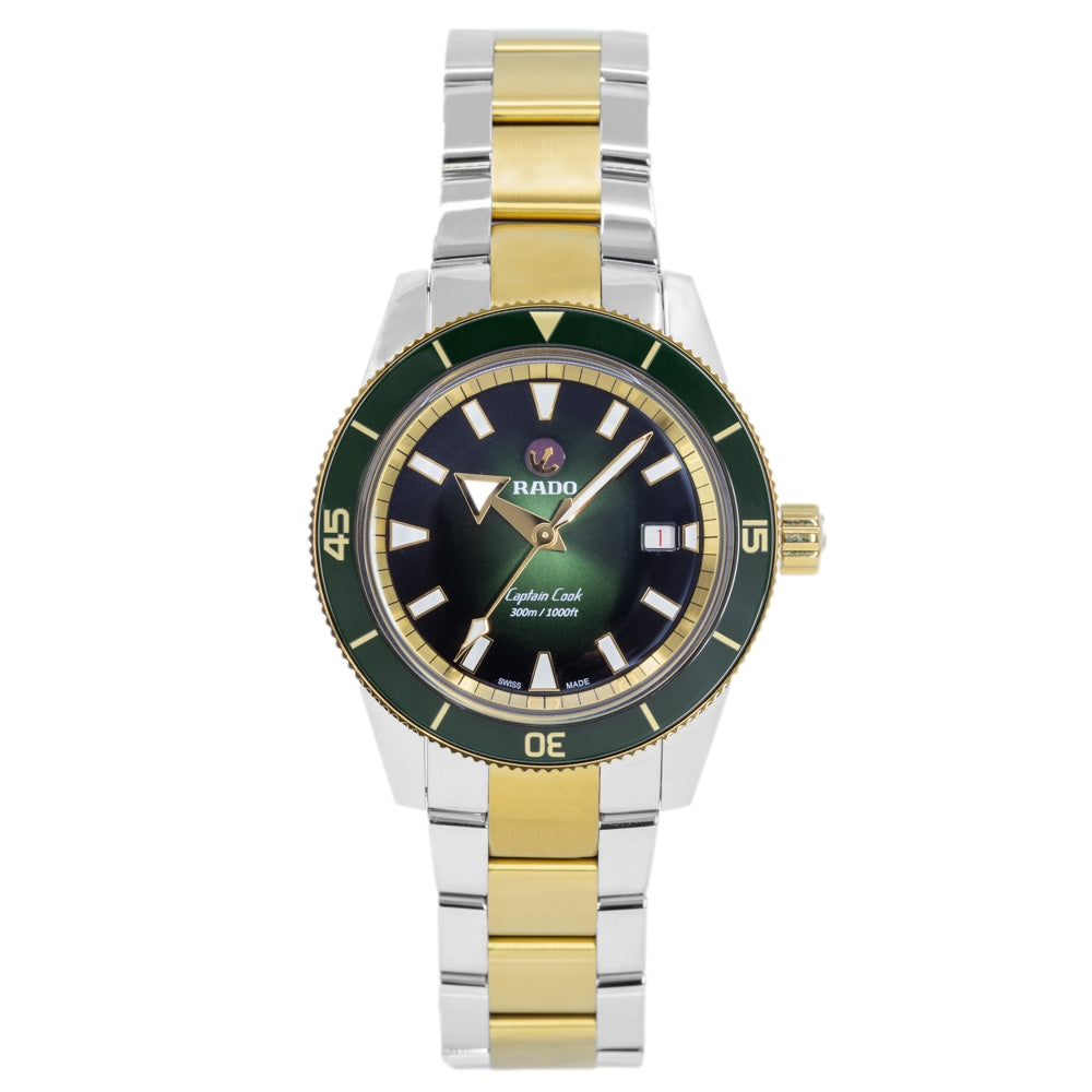 Rado Men's R32138303 Captain Cook Green Dial Automatic