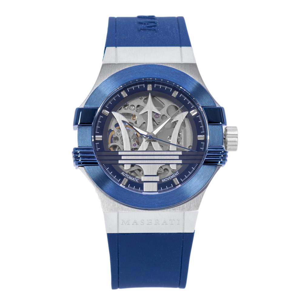 Maserati Men's R8821108035 Potenza Skeleton Dial Blue