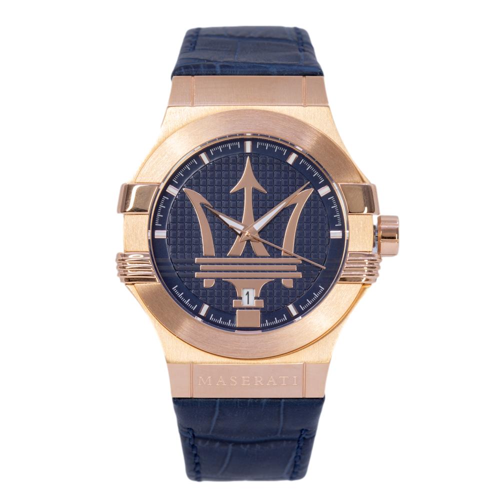 Maserati Men's R8851108027 Potenza Blue Dial PVD Watch