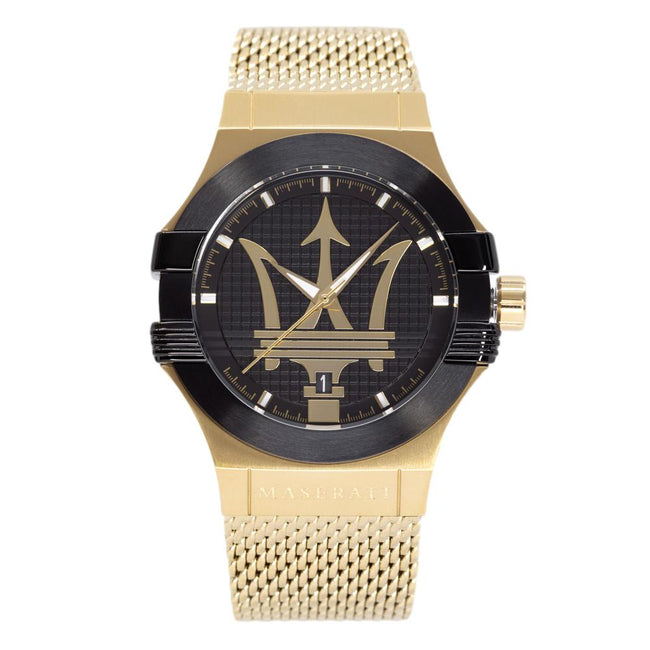 Maserati Herrenuhr R8853108006 Potenza Schwarzes Zifferblatt