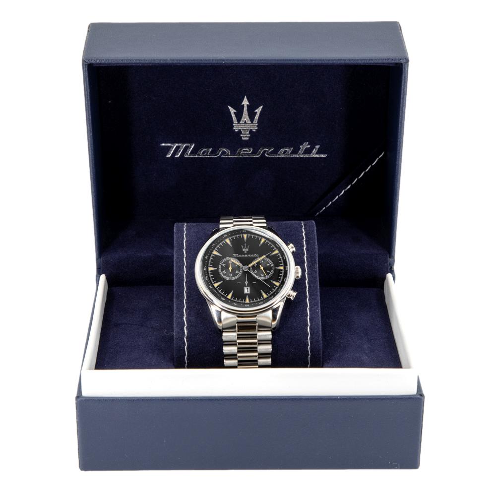 Maserati Mens R8873646004 Tradizione Black Dial Chrono Watch