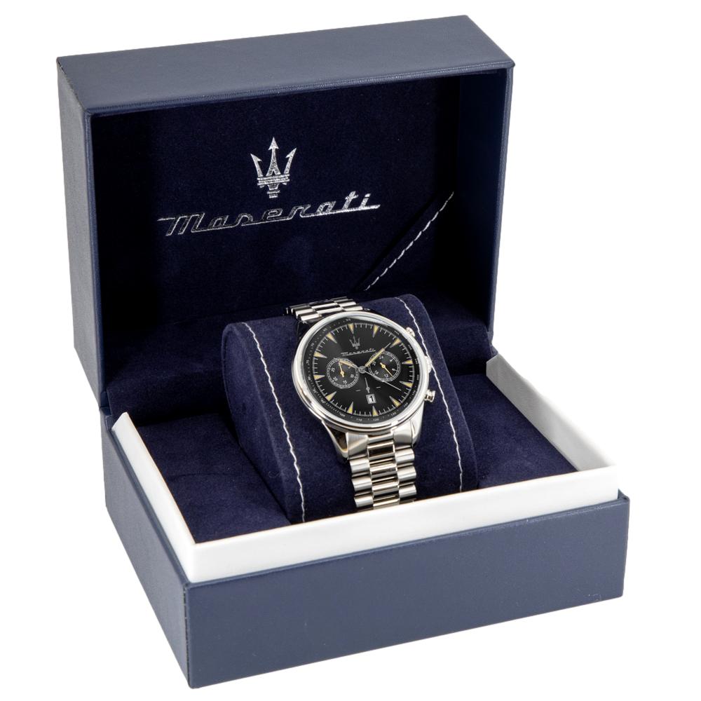 Maserati Mens R8873646004 Tradizione Black Dial Chrono Watch