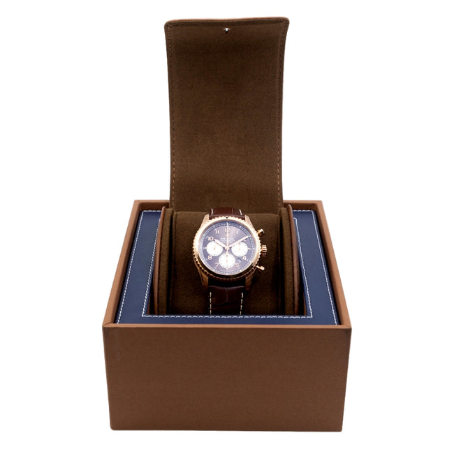 Breitling RB0117131Q1P1 Aviatior Chronograph Red Gold Watch