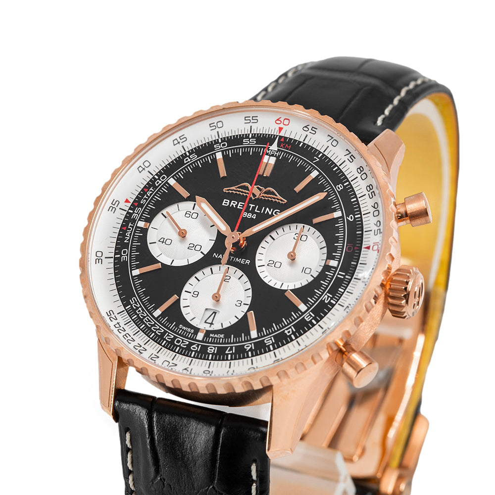 Breitling RB0138211B1P1 Navitimer B01 43mm Red Gold Chrono