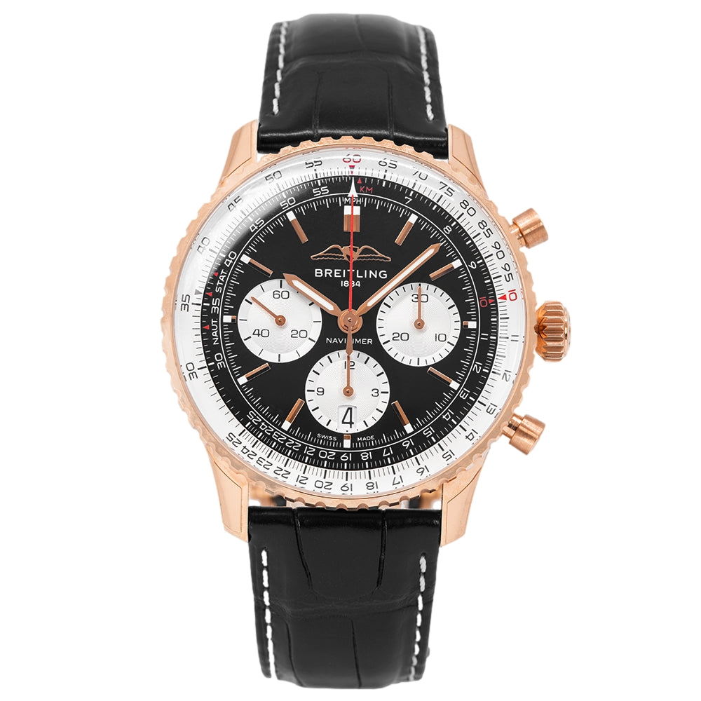 Breitling RB0138211B1P1 Navitimer B01 43mm Red Gold Chrono