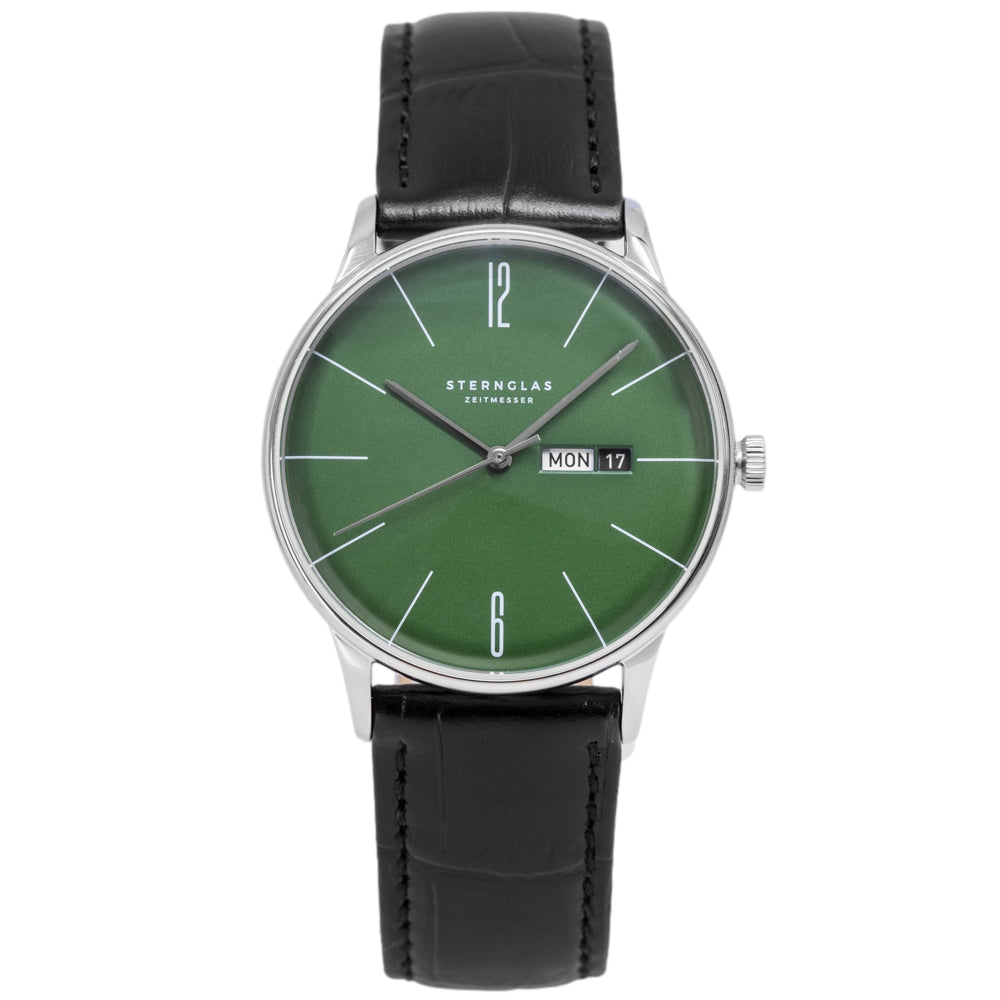 Sternglas Men's S01-BE08-HE04 Berlin Olive Green 38mm Quartz