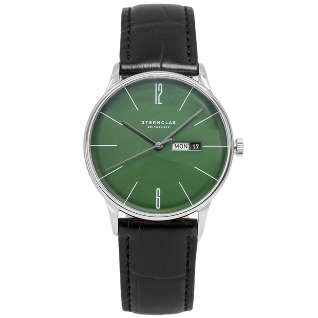 Sternglas Men's S01-BE08-HE04 Berlin Olive Green 38mm Quartz