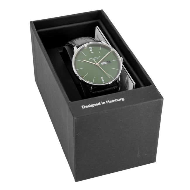 Sternglas Men's S01-BE08-HE04 Berlin Olive Green 38mm Quartz