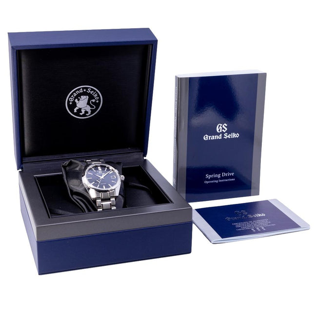 Grand Seiko Herrenuhr SBGA375G Heritage Blaues Zifferblatt