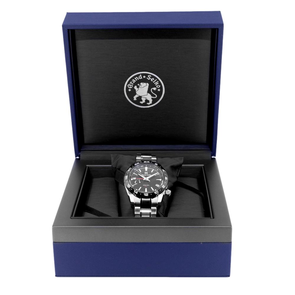 Grand Seiko Herren SBGE253G Sport Schwarzes Zifferblatt GMT Uhr