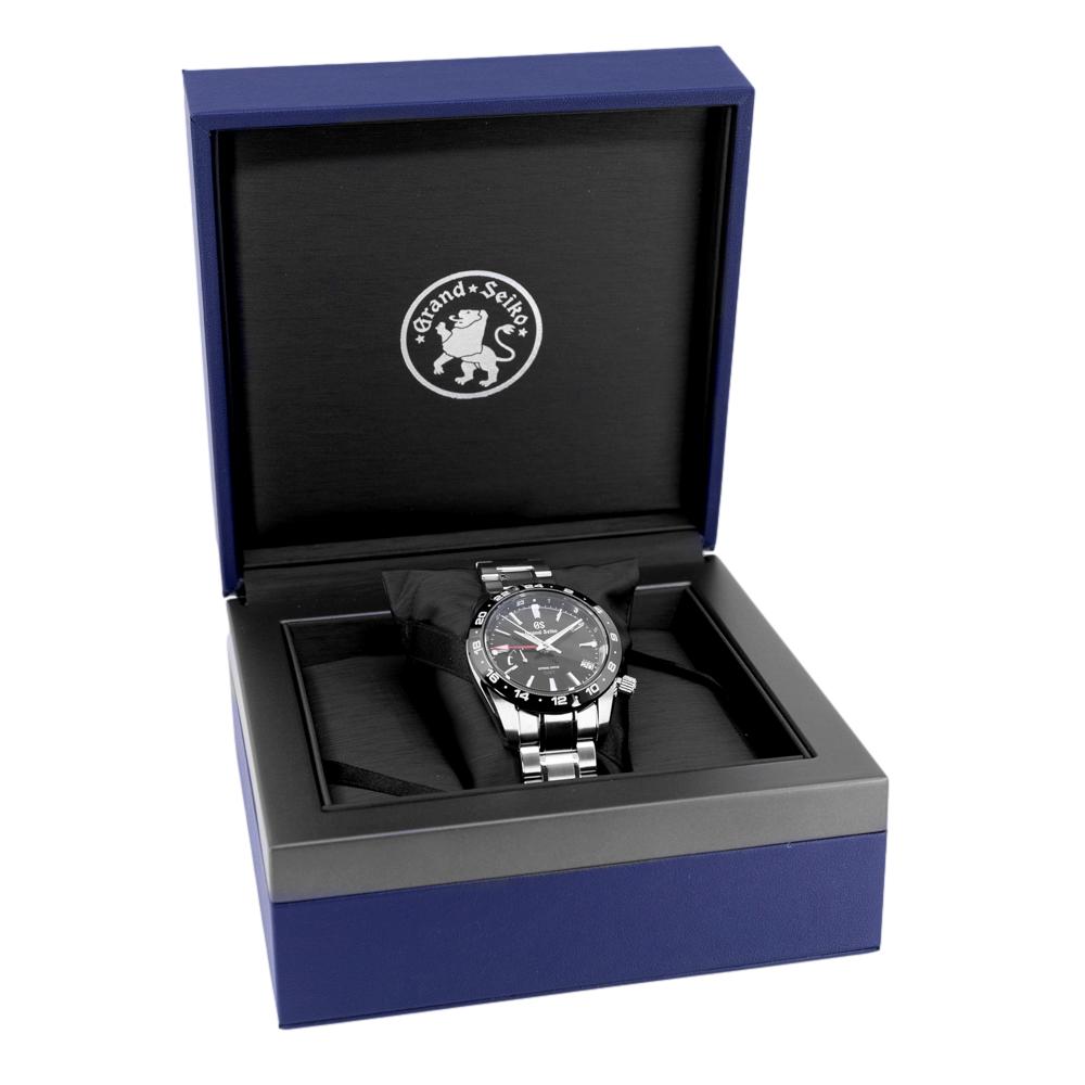 Grand Seiko Herren SBGE253G Sport Schwarzes Zifferblatt GMT Uhr