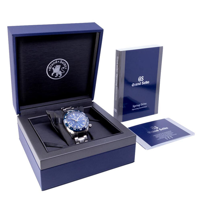 Grand Seiko Men's SBGE255G Sport GMT Blue Dial Watch