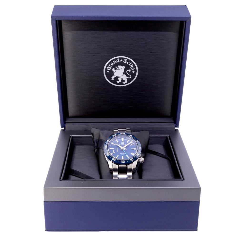Grand Seiko Men's SBGE255G Sport GMT Blue Dial Watch