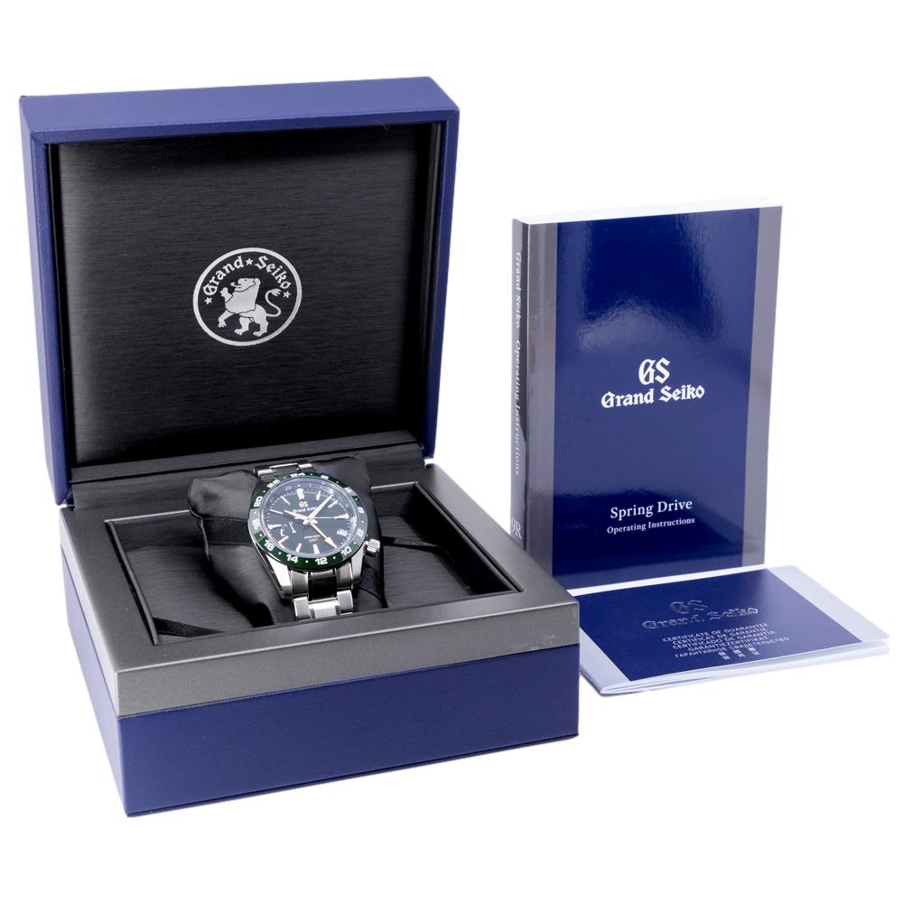 Grand Seiko Men's SBGE257G Sport GMT Green Dial Watch