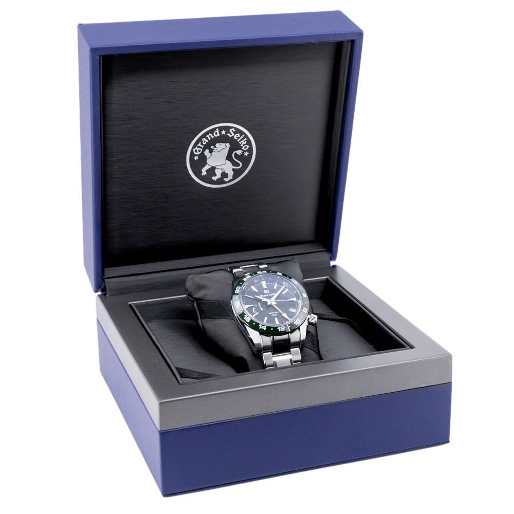 Grand Seiko Men's SBGE257G Sport GMT Green Dial Watch