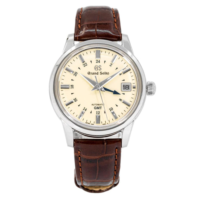 Grand Seiko Herrenuhr SBGM221G Elegance Beige Zifferblatt