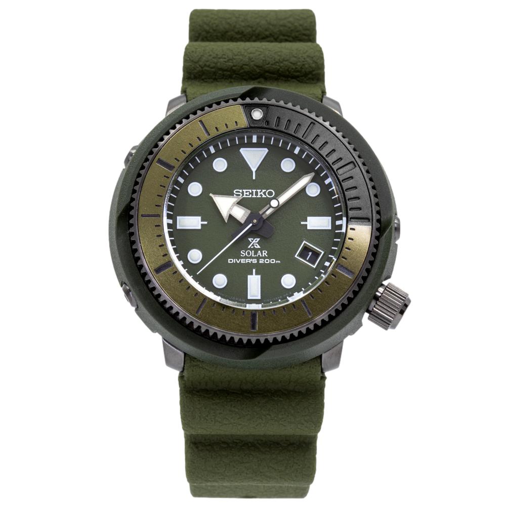 Seiko Men's SNE535P1 Prospex Solar Green Dial Watch
