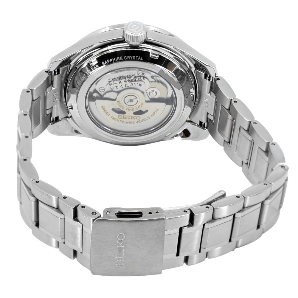 Seiko Men's SPB221J1 Presage GMT Black Dial Watch