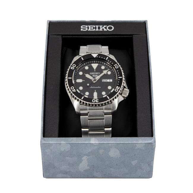 Seiko Men's SRPD55K1 5 Sports Black Dial Dial Watch