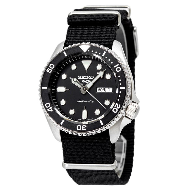 Seiko Men's SRPD55K3 5 Sports Suits Style Black Dial Watch