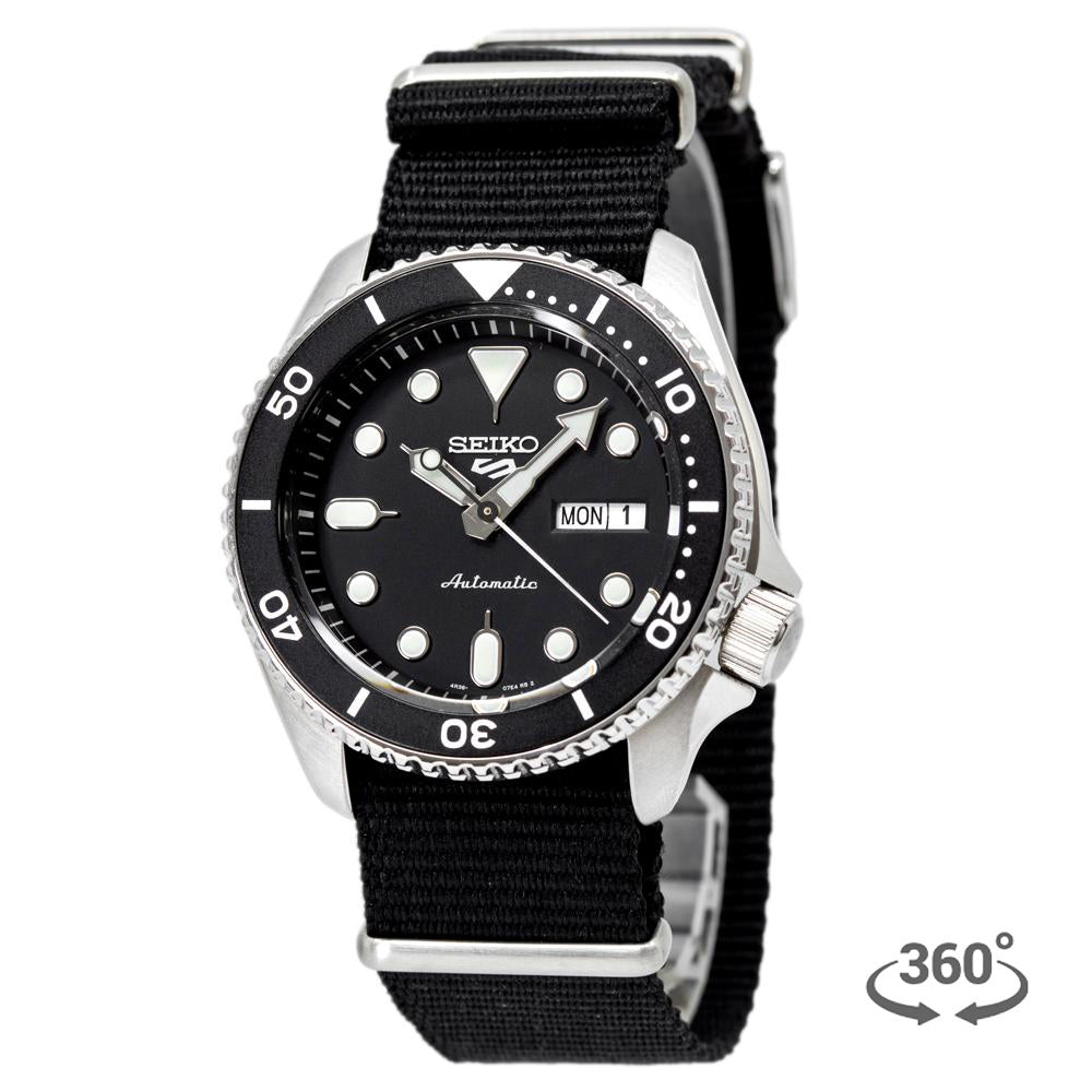 Seiko Men's SRPD55K3 5 Sports Suits Style Black Dial Watch