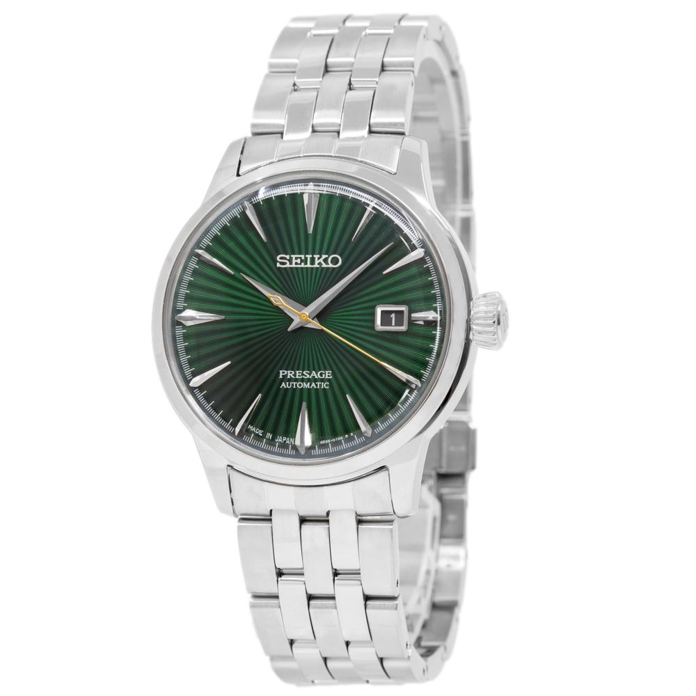 Seiko Men's SRPE15J1 Presage Green Dial Watch