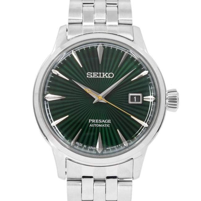 Seiko Men's SRPE15J1 Presage Green Dial Watch