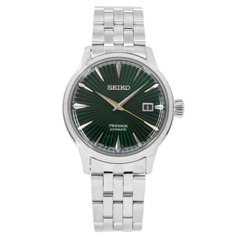 Seiko Men's SRPE15J1 Presage Green Dial Watch