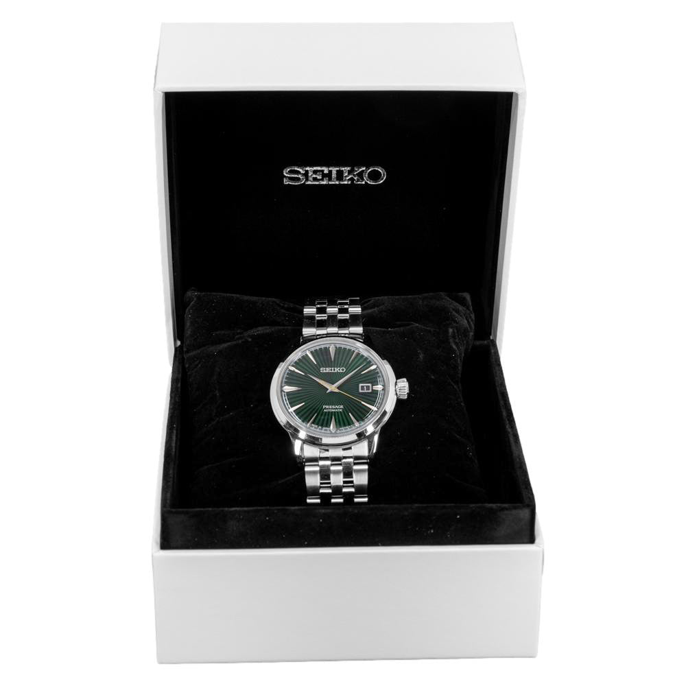 Seiko Men's SRPE15J1 Presage Green Dial Watch