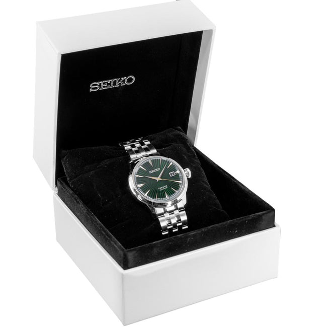 Seiko Men's SRPE15J1 Presage Green Dial Watch