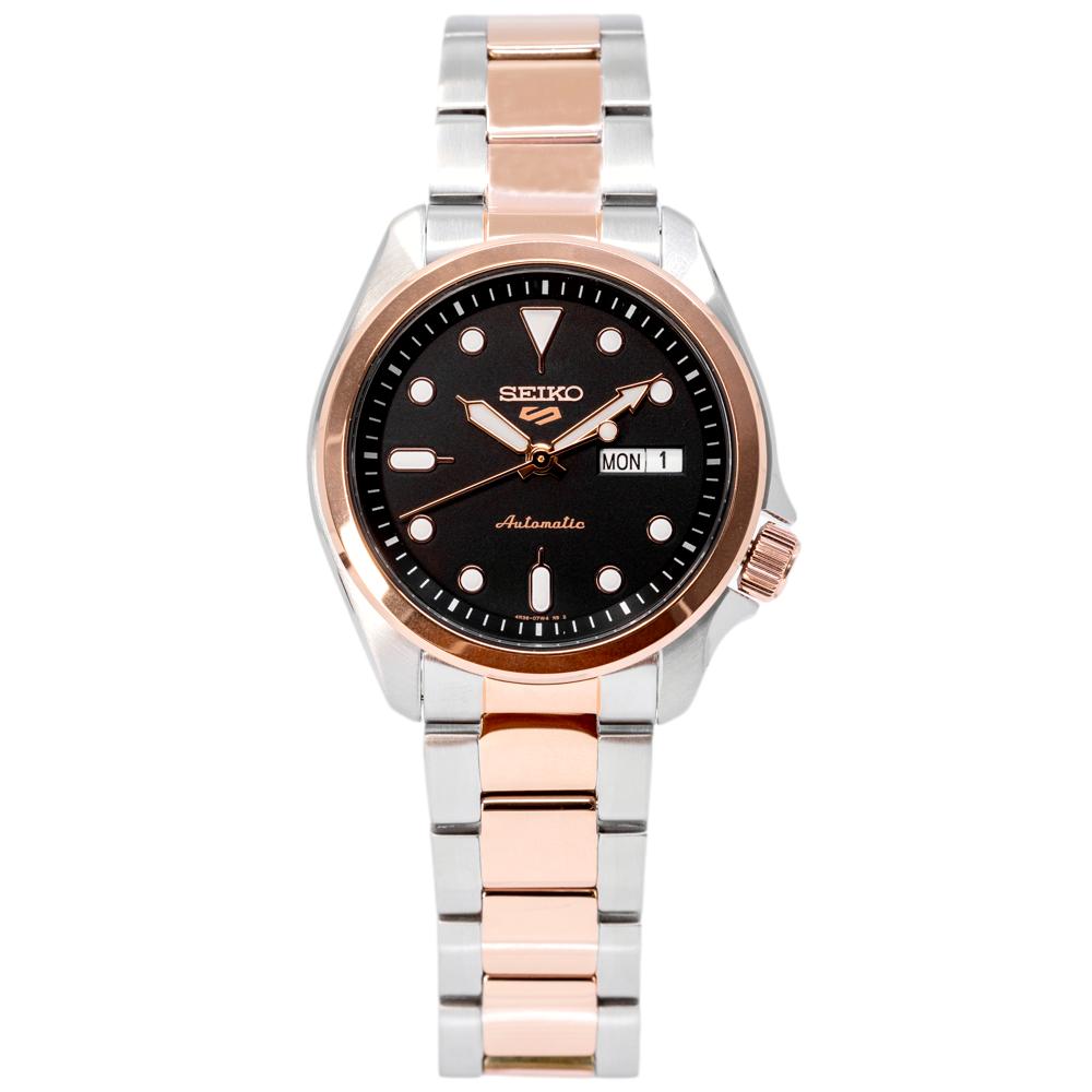 Seiko Men's SRPE58K1 5 Sports PvD Black Dial Watch