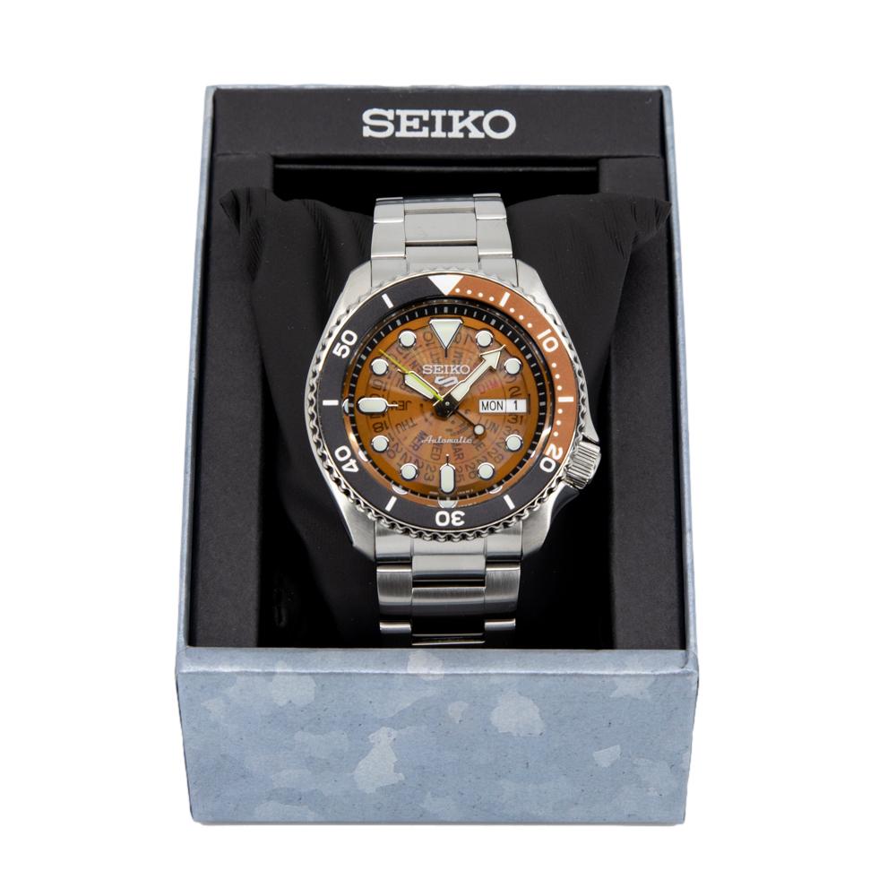 Seiko Men's SRPJ47K1Sports SKX Style Orange Dial Watch