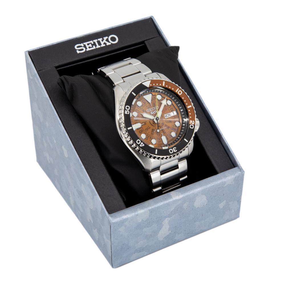 Seiko Men's SRPJ47K1Sports SKX Style Orange Dial Watch