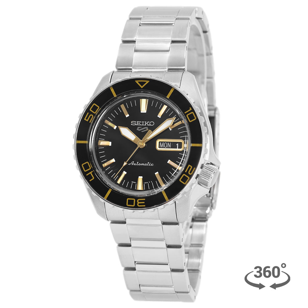 Seiko Men's SRPK99K1 5 Sports Black Dial Automatic
