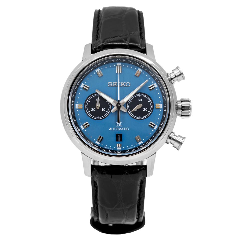 Seiko Men's SRQ039J1 Prospex Blue Dial Chrono Watch.