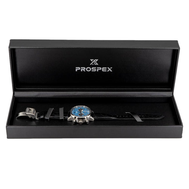 Seiko Men's SRQ039J1 Prospex Blue Dial Chrono Watch.