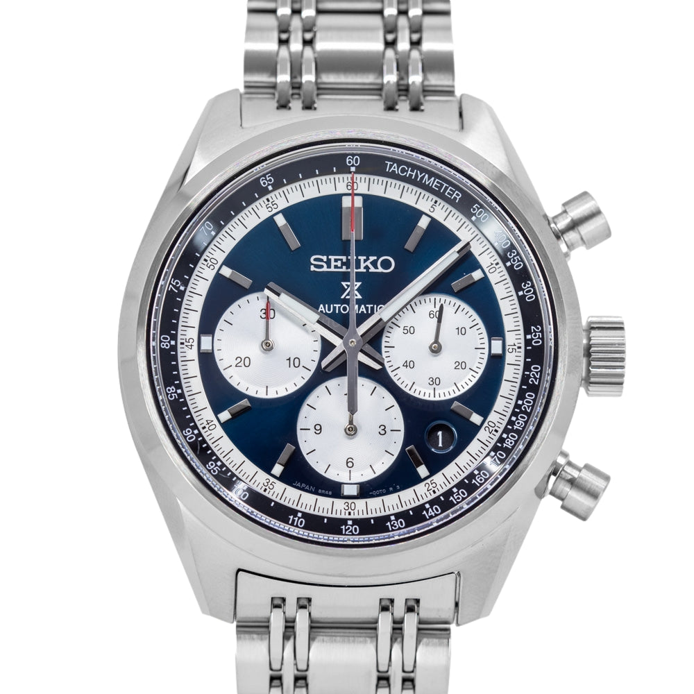Seiko Men's SRQ051J1 Prospex Speedtimer 42mm Blue Dial Auto
