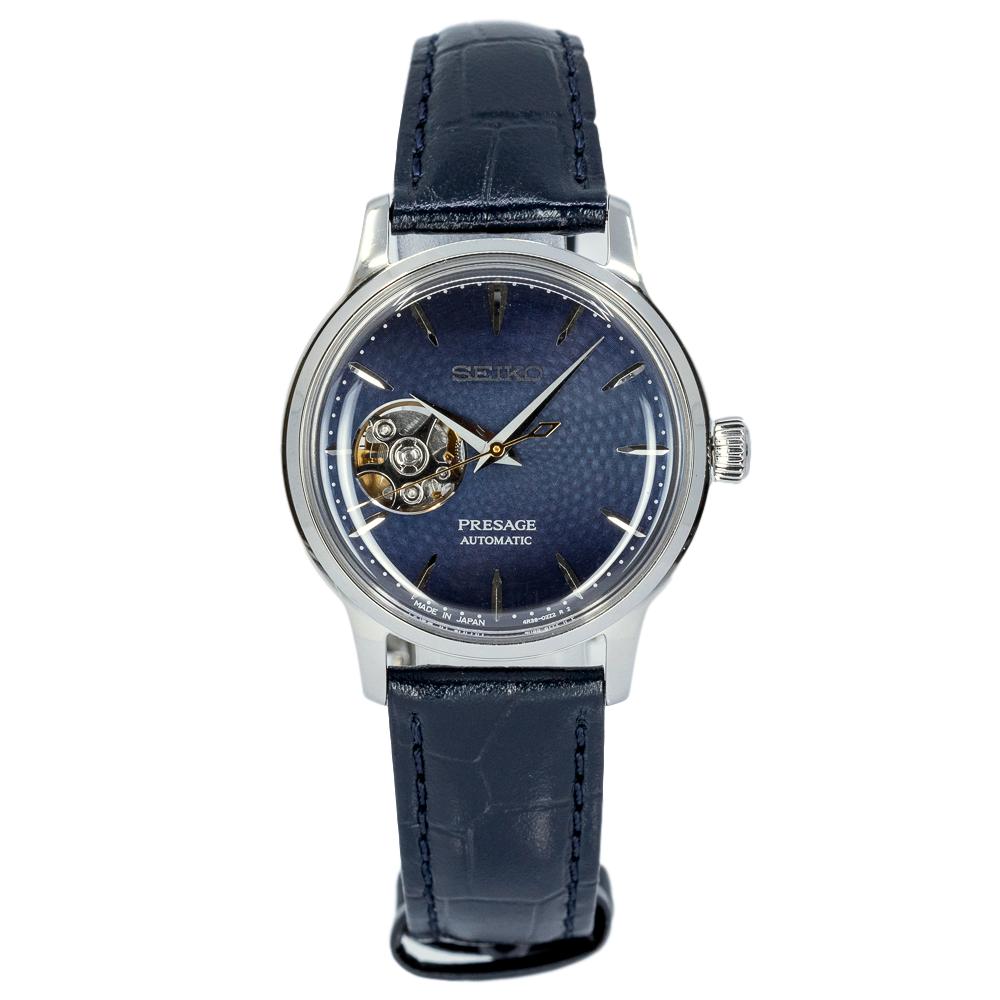 Seiko Unisex SSA405J1 Presage Open Heart Blue Auto