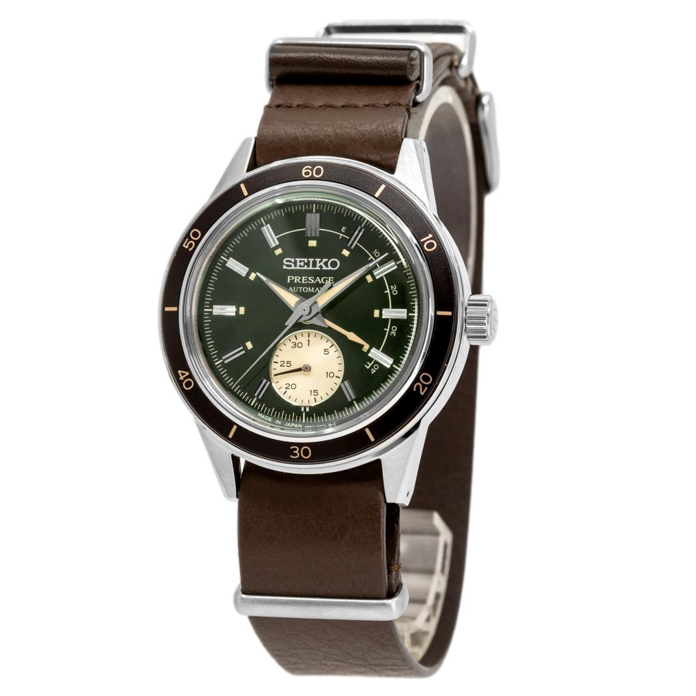 Seiko Men's SSA451J1 Presage Green Dial Watch