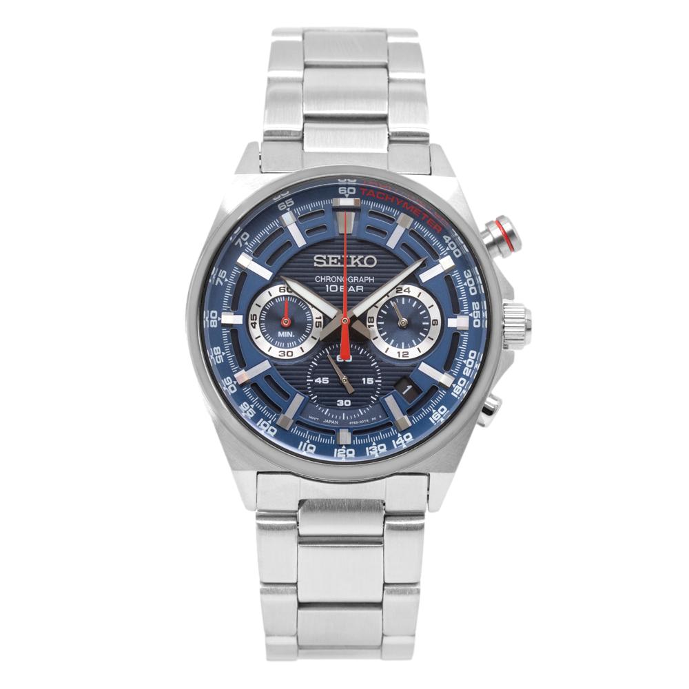 Seiko Men's SSB407P1 Sports Blue Dial Chrono  Watch