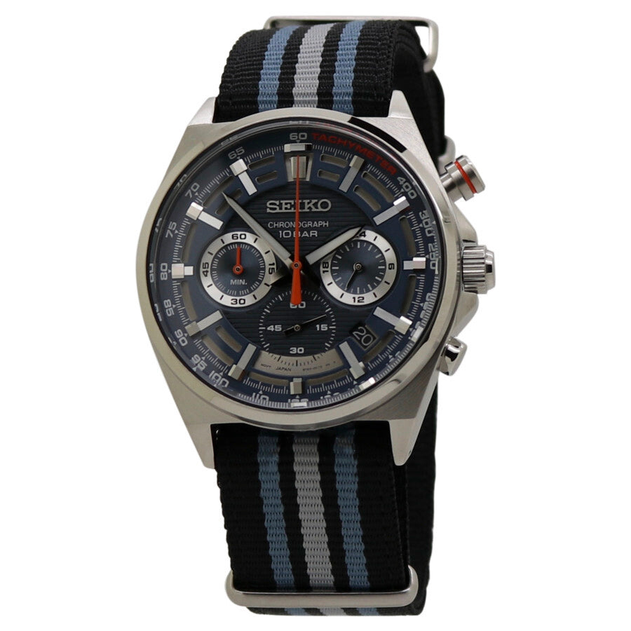 Seiko Men's SSB409P1 Blue Dial Chrono Watch