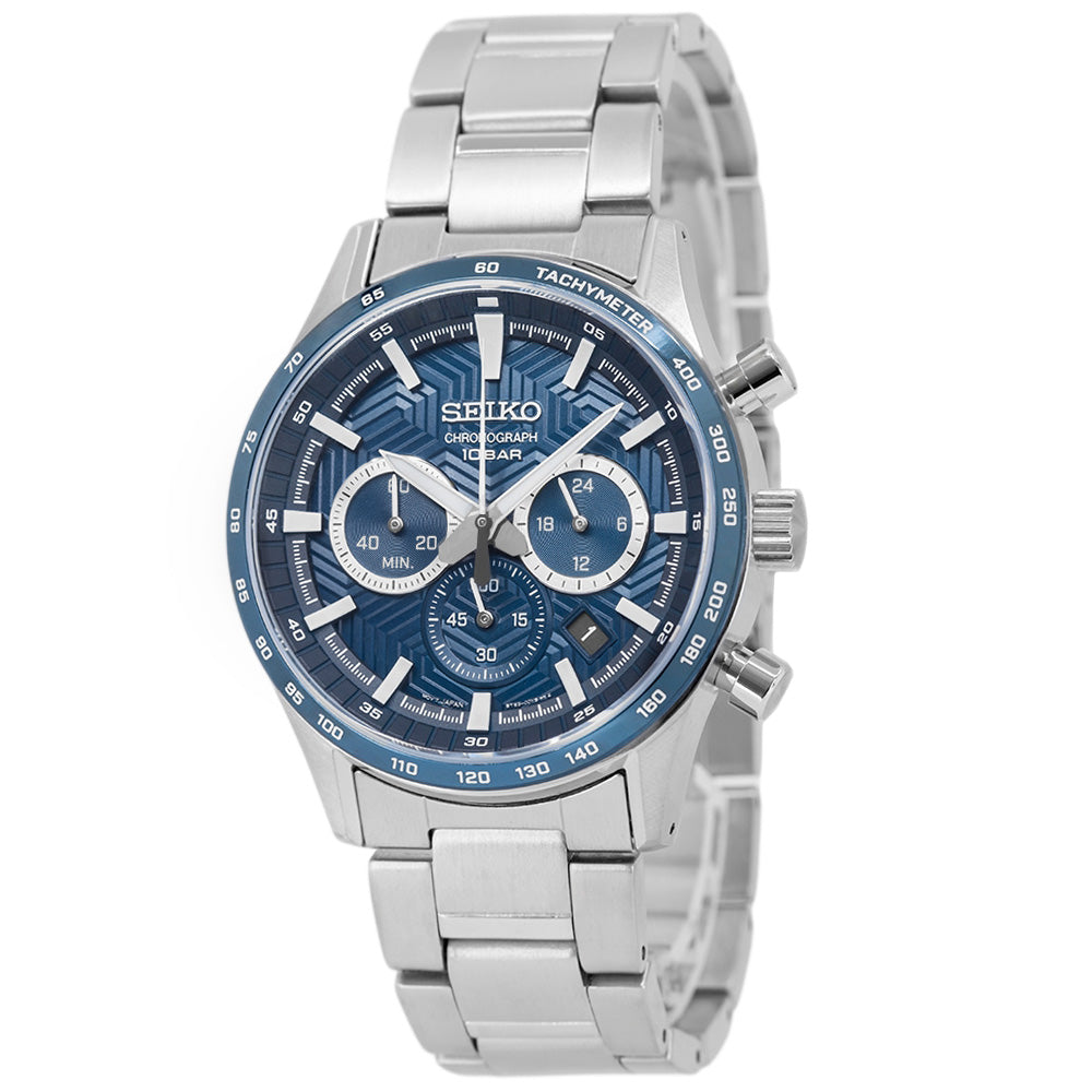 Seiko Men's SSB445P1 Discover More 43mm Quartz Chronograph