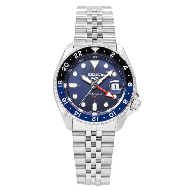 Seiko Men's SSK003K1 5 Sports Blue Dial GMT Watch