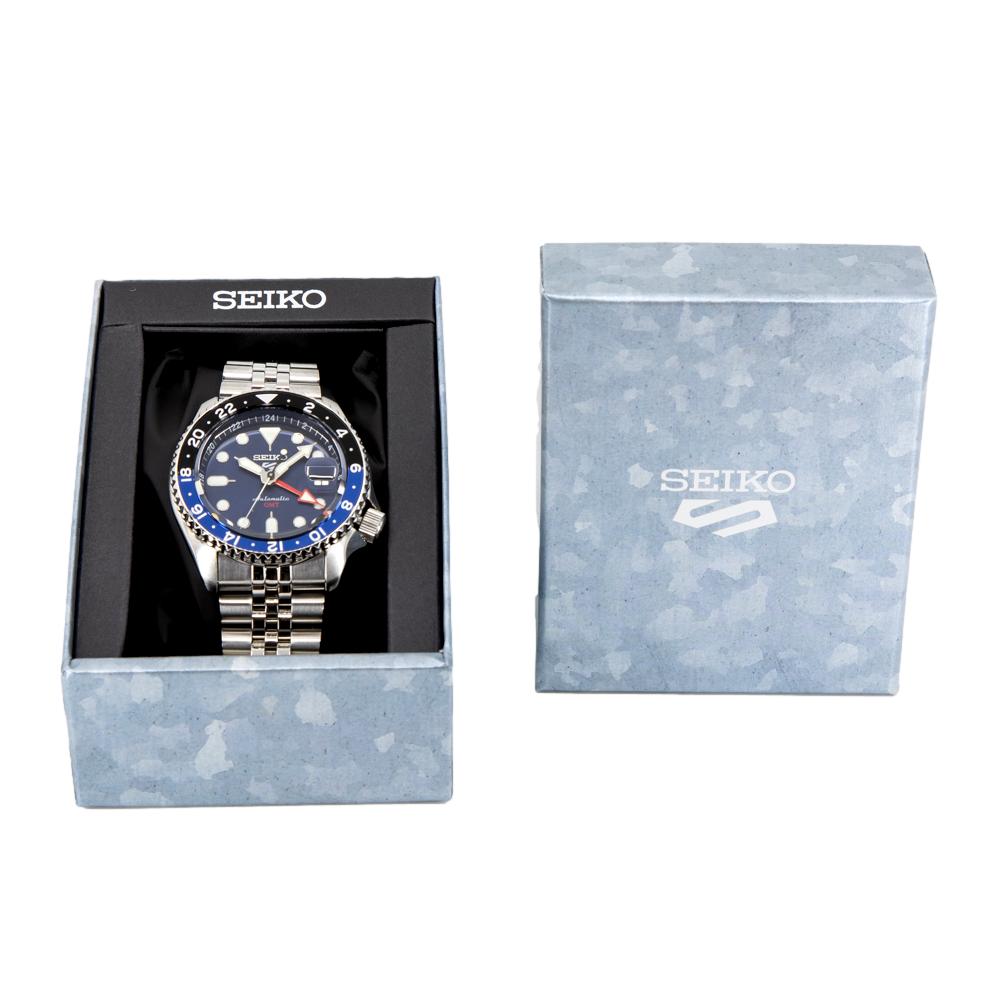 SEIKOセイコー5スポーツGMTSSK003K1 純正Box Seiko Men's SSK003K1 5 Sports Blue Dial GMT Watch