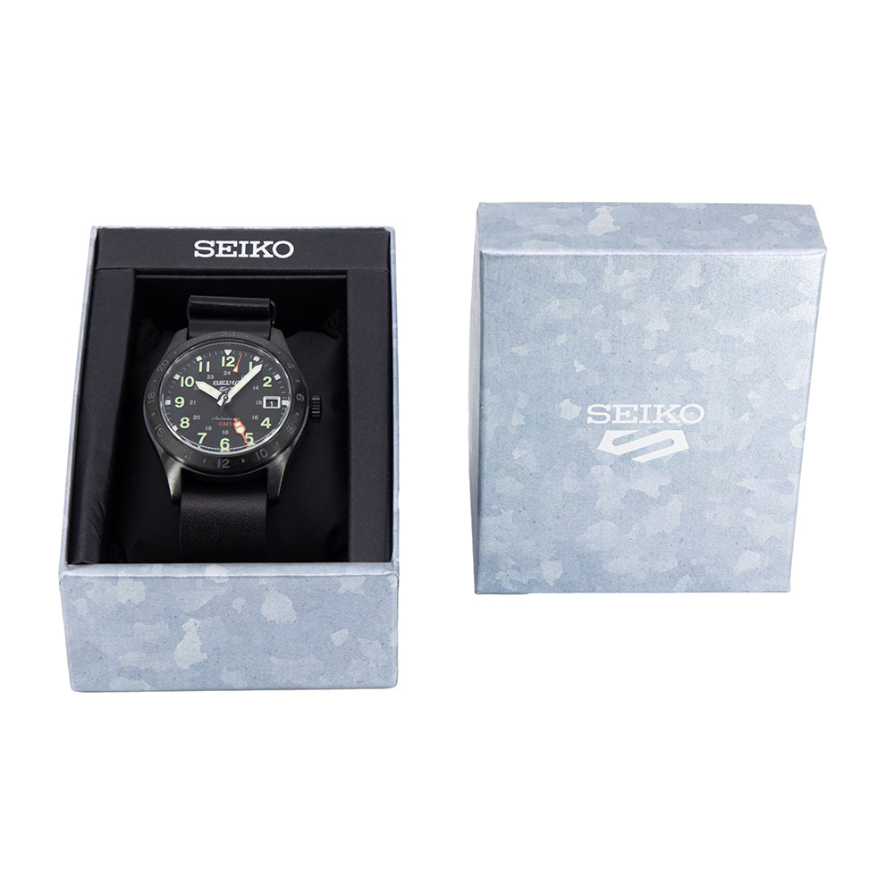 Men's SSK025K1 Automatic GMT Watch Black Coating