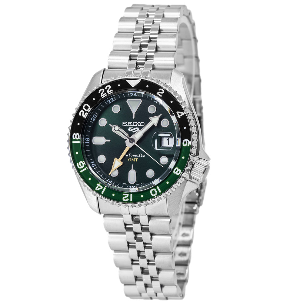 Seiko Men's SSK035K1 5 Sports Green Dial Automatic GMT
